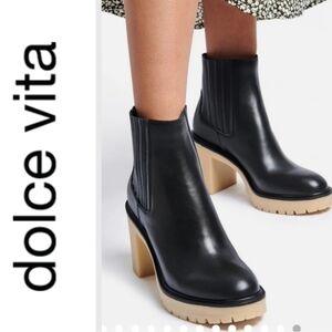 Dolce Vita Caster H2O Booties in Black Leather